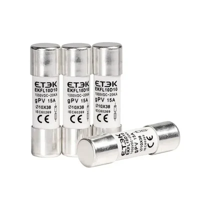Fusible DC Solaire 1000V-1500V | Éléments Fusibles Céramiques gPV 1-50A pour Protection PV