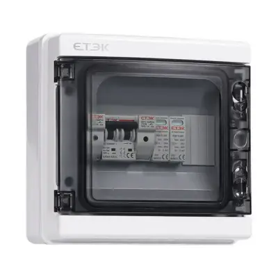 Combineur DC 1 Chaîne 500V/1000V | Boîte de Protection Solaire Précâblée