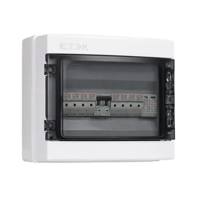 Boîte de Jonction Solaire 4 Chaînes | Protection DC 500V/1000V avec Disjoncteur