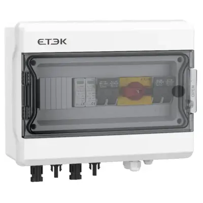 Boîte de Jonction PV 600V | 2 Entrées 2 Sorties avec Fusible DC + Parafoudre + Sectionneur