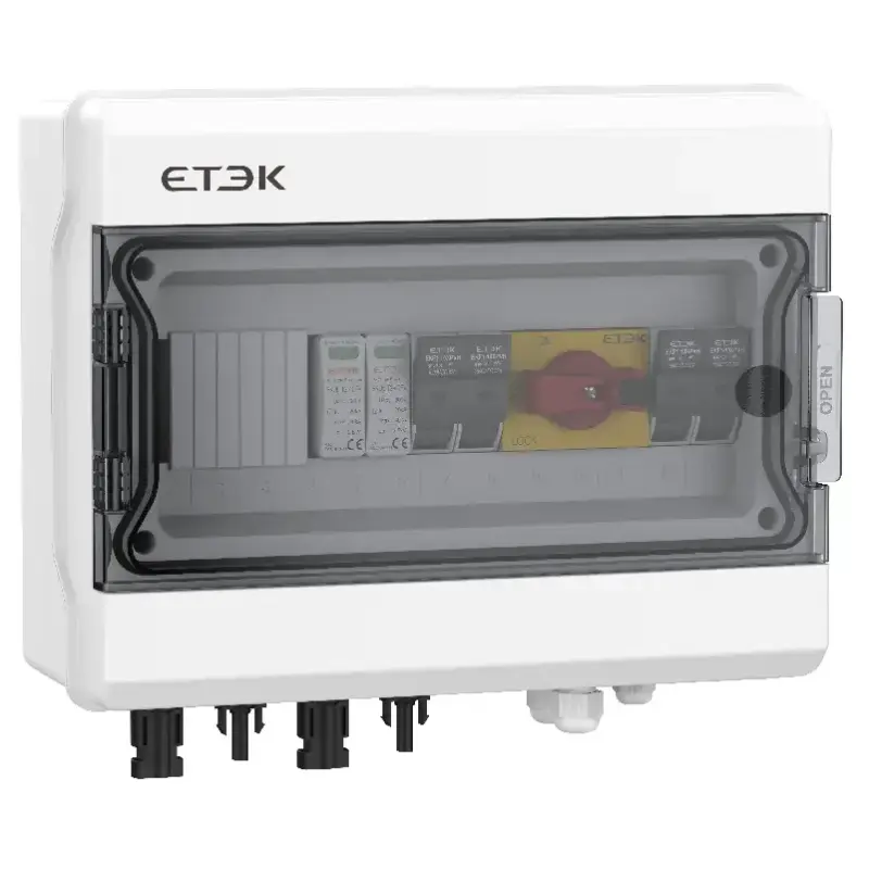 Boîte de Jonction PV 600V | 2 Entrées 2 Sorties avec Fusible DC + Parafoudre + Sectionneur