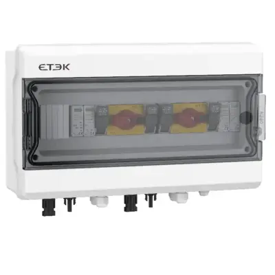Boîte de Jonction DC PV 1000V | 2 Entrées 2 Sorties avec Fusible DC + Parafoudre + Sectionneur