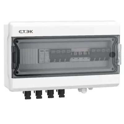 Boîte de Jonction Solaire DC 1000V | 3 Entrées 1 Sortie avec Fusible DC + Parafoudre + Disjoncteur