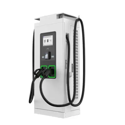 EKDC3 60-480 kW high-power dual-gun DC fast EV charging station with cable management by ETEK