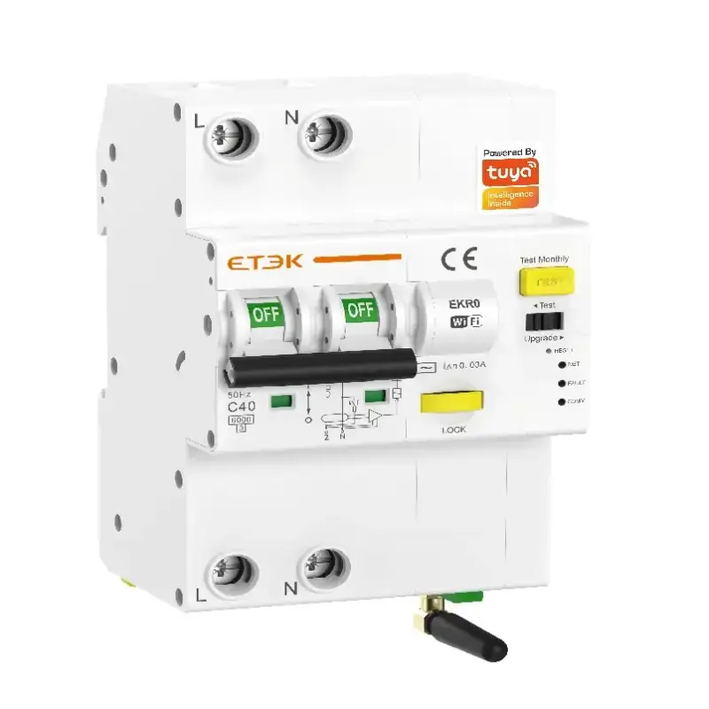 RCBO intelligent Tuya Wi-Fi 2P EKR0 avec comptage