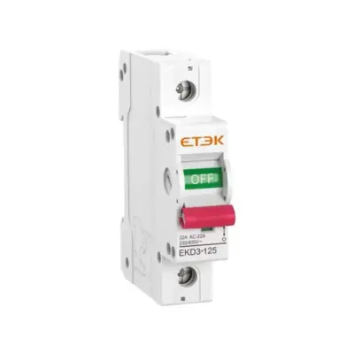 EKD3-125 Interrupteur principal | Isolateur MCB 125A | Montage sur rail DIN