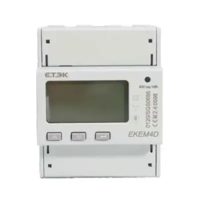 EKEM4D Compteur Intelligent Triphasé | Moniteur Industriel Certifié MID