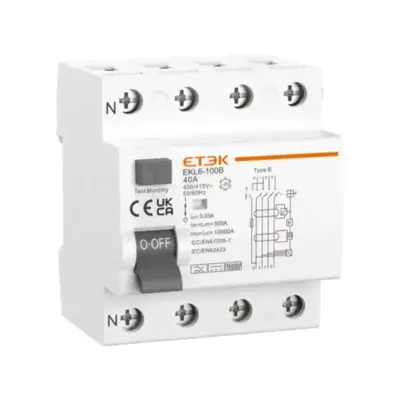 EKL6-100B Type B DDR | Dispositif à courant résiduel 10kA