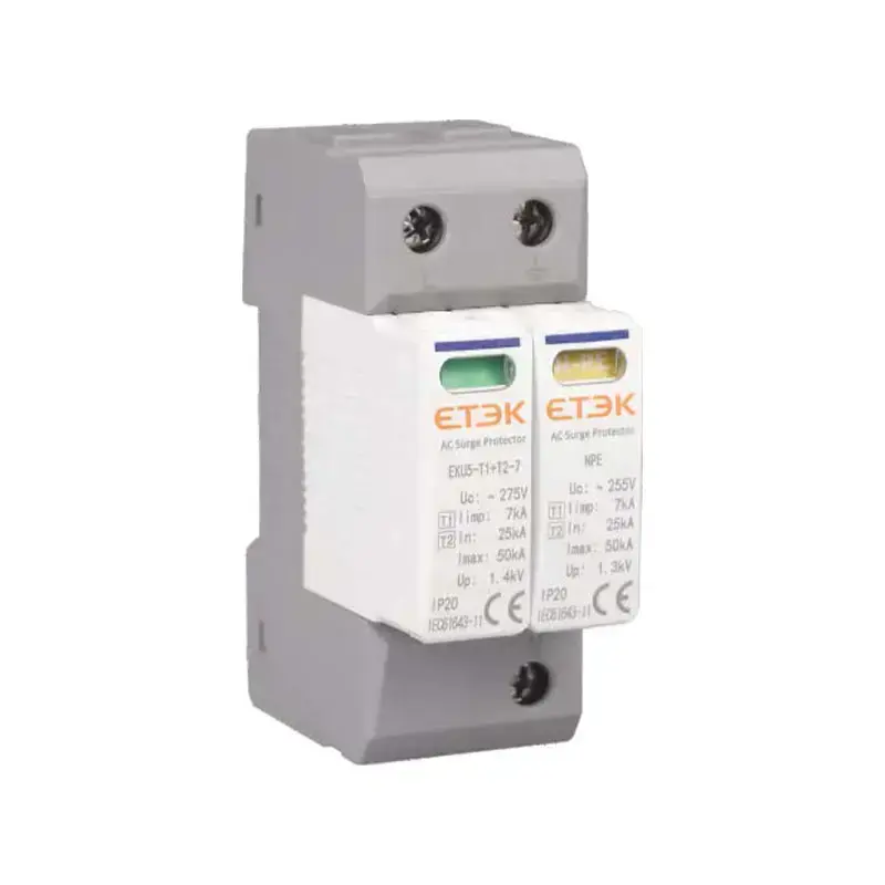 Parafoudre contre la Foudre T1+T2 | Dispositif de Protection 7kA Classe I+II