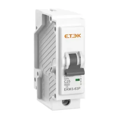 EKM3-63P MCB enfichable | Pouvoir de coupure 6kA | Rail DIN