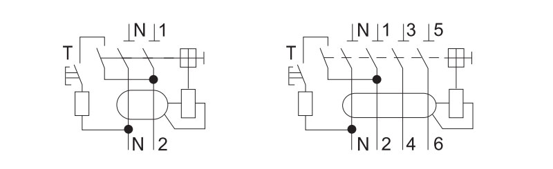 Schéma de circuit ETEK RCCB EKL6-100(H)